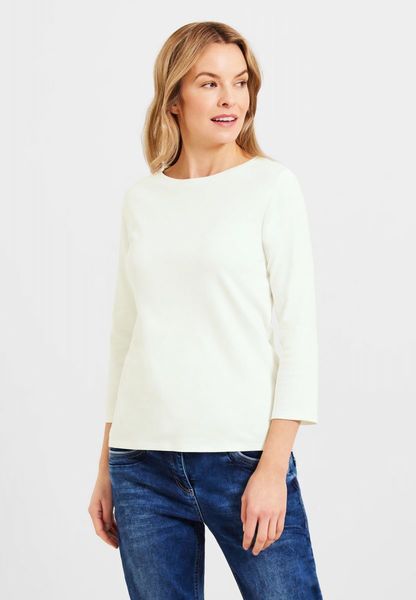 Cecil Basic shirt in uni color - white (13474)
