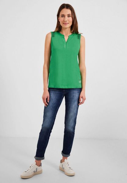 Cecil Top with smock details - green (14794)