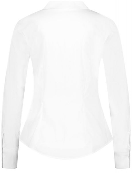 Taifun Classic stretch cotton shirt blouse - white (09600)