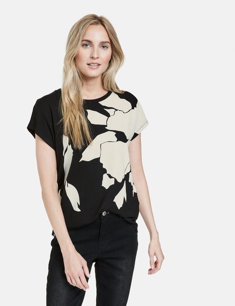 Taifun Shirt mit Print - schwarz (01102)