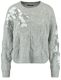 Taifun Sweater with sequin trim - gray (02242)