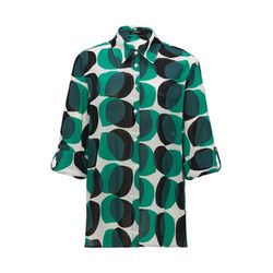 Opus Print blouse - Fumine witty - green/beige (30016)