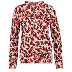 Gerry Weber Edition Sweater with an all-over pattern - red/orange/beige (09060)