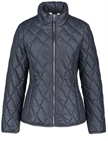 Gerry Weber Edition Quilted jacket with decorative piqué pattern - blue (80890)