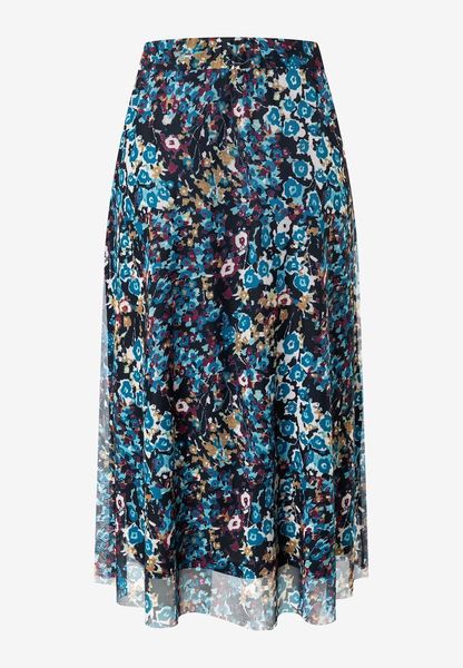 More & More Printed Mesh Skirt - blue (4375)