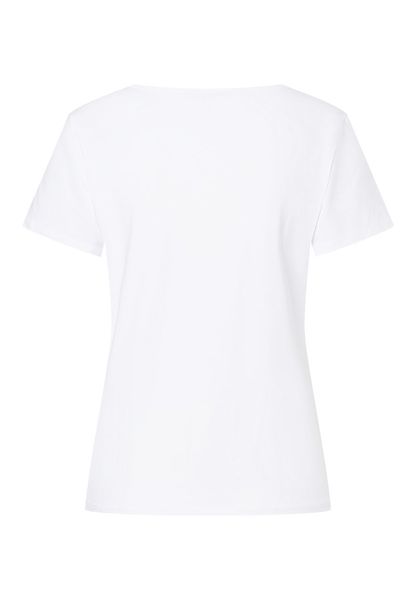 More & More T-Shirt mit Frontprint - weiß (0010)