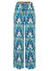 More & More Weite Palazzohose mit Ornament Print - blau (4337)