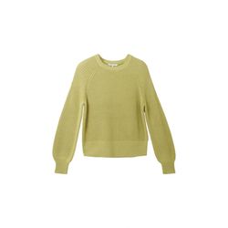 Tom Tailor Denim Strickpullover mit Raglanärmeln - grün (32256)