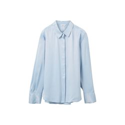 Tom Tailor Blouse with a concealed button tab - blue (26320)