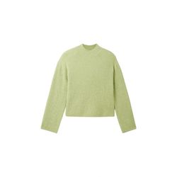 Tom Tailor Denim Gerippter Pullover mit recyceltem Polyester - grün (32542)