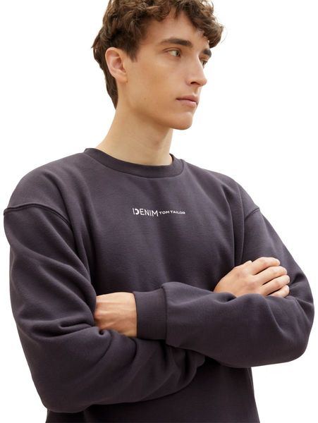 Tom Tailor Denim Sweat-shirt avec logo imprimé - gris (29476)