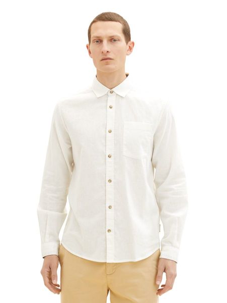 Tom Tailor Hemd mit Brusttasche - weiß (10332)