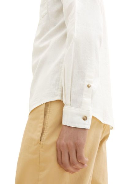 Tom Tailor Cotton linen shirt - white (10332)