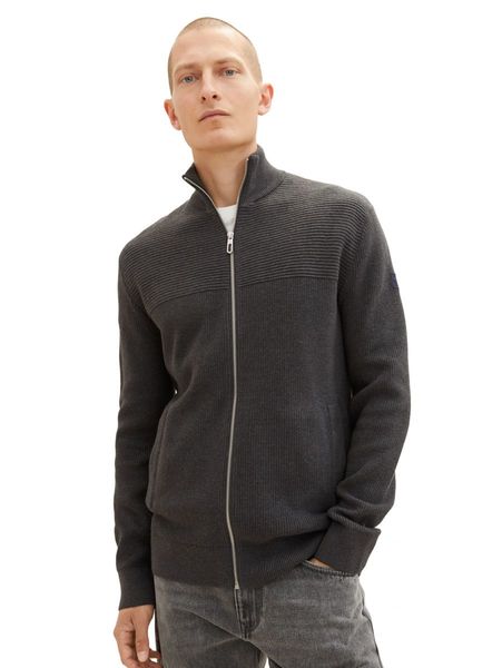 Tom Tailor Cardigan with structure - gray (10617)