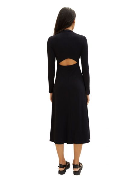Tom Tailor Denim Kleid mit mit Cut-Out - schwarz (14482) - M