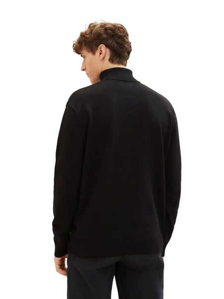 Tom Tailor Denim Knitted jumper with turtleneck - black (29999)