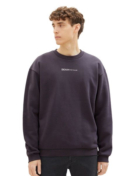 Tom Tailor Denim Sweatshirt mit Logo Print - grau (29476)