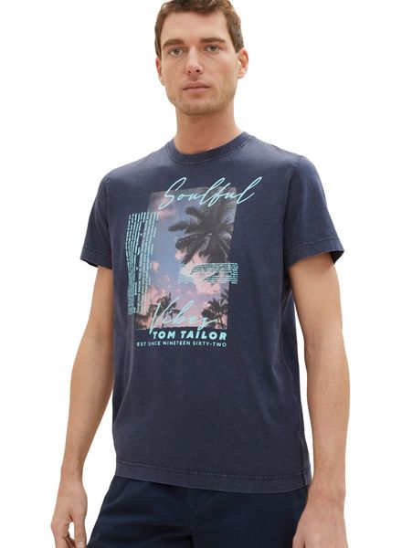 Tom Tailor T-shirt avec photo imprimée - bleu (10668)