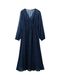 Tom Tailor Denim Robe portefeuille midi - bleu (32411)