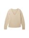 Tom Tailor Denim Knitted sweater with a V-neckline - beige (33803)