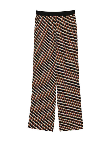 someday Pantalon à enfiler - Cevil géométrique - noir/orange (20009)