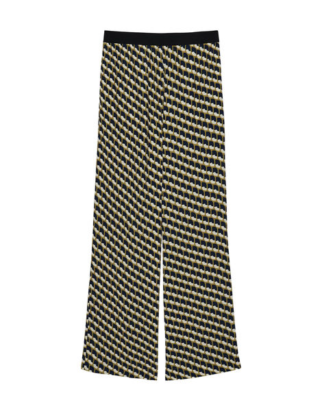 someday Pantalon à enfiler - Cevil géométrique - noir/vert (30018)