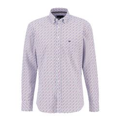 Fynch Hatton Shirt with dot pattern - white/purple/blue (603)