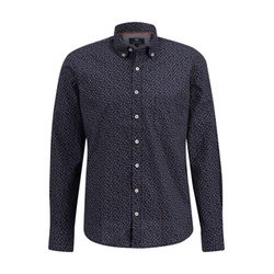 Fynch Hatton Shirt with allover pattern - blue (685)
