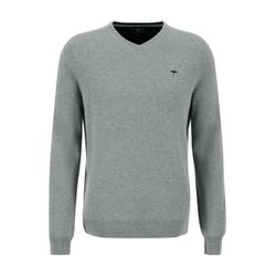 Fynch Hatton Sweater with V-neck - gray (912)