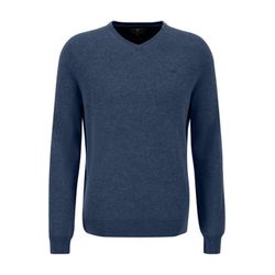 Fynch Hatton Sweater with V-neck - black/blue (680)