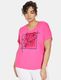 Samoon Short sleeve shirt with front print - pink (03362)