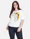 Samoon T-Shirt mit seiltichen Raffungen - weiß (09602)