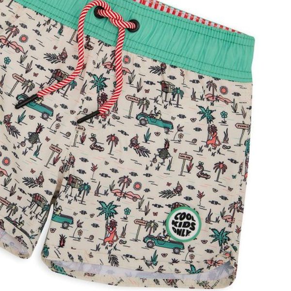 Hello Hossy Swim trunks with jungle pattern - green/beige (00)