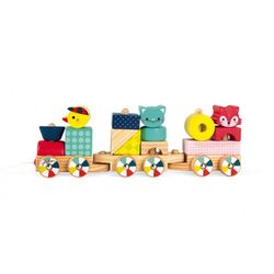Janod Trailing train Forest  - yellow/blue/beige (00)