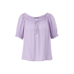 Q/S designed by Off-the-shoulder blouse with ties - purple (4724)