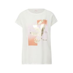 s.Oliver Red Label T-Shirt with effect print  - white (02D0)