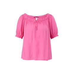 Q/S designed by Off-the-shoulder blouse with ties - pink (4426)