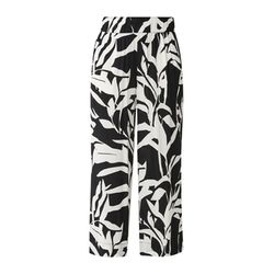 s.Oliver Red Label Loose : pantalon avec structure crêpe - noir/blanc (99A3)