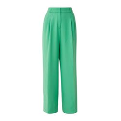 s.Oliver Black Label Regular fit: trousers with a wide leg  - green (7588)