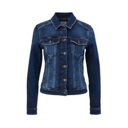 Q/S designed by Stretch cotton denim jacket - blue (58Z6)