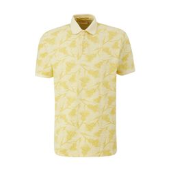 s.Oliver Red Label Polo shirt with an all-over print - yellow (12B1)
