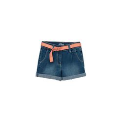 s.Oliver Red Label Loose fit: denim shorts with a glittery belt - blue (52Z1)