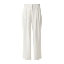 s.Oliver Black Label Regular fit: trousers with a wide leg  - white (0200)