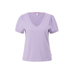 Q/S designed by T-shirt aux manches légèrement bouffantes - violet (4724)