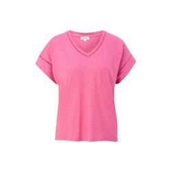 s.Oliver Red Label T-shirt with decorative border - pink (4426)