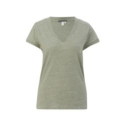 Q/S designed by Linen blend t shirt - green (7807)