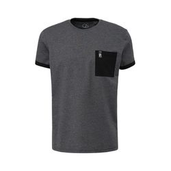 Q/S designed by T-shirt avec poche poitrine - noir/gris (99W0)