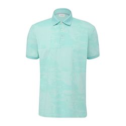 s.Oliver Red Label Polo-Shirt mit Allover-Print  - blau (61A9)