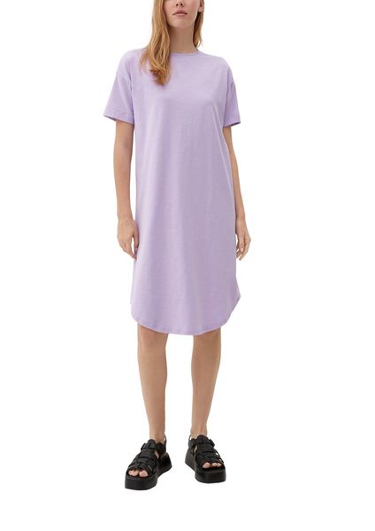 Q/S designed by Shirt dress with flame yarn structure  - purple (4724)