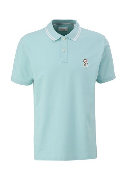 s.Oliver Red Label Polo-Shirt mit Labelpatch - blau (6067)